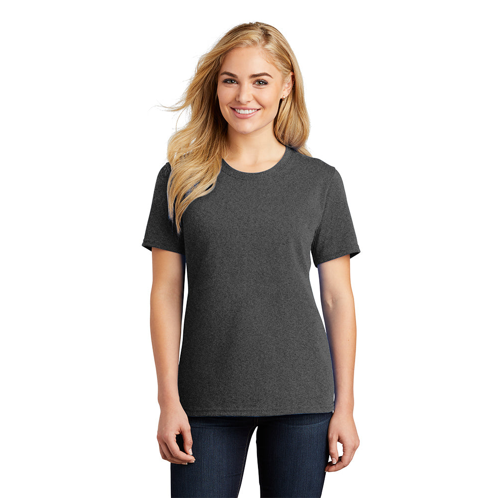 port & company womens cotton t-shirt dark heather grey