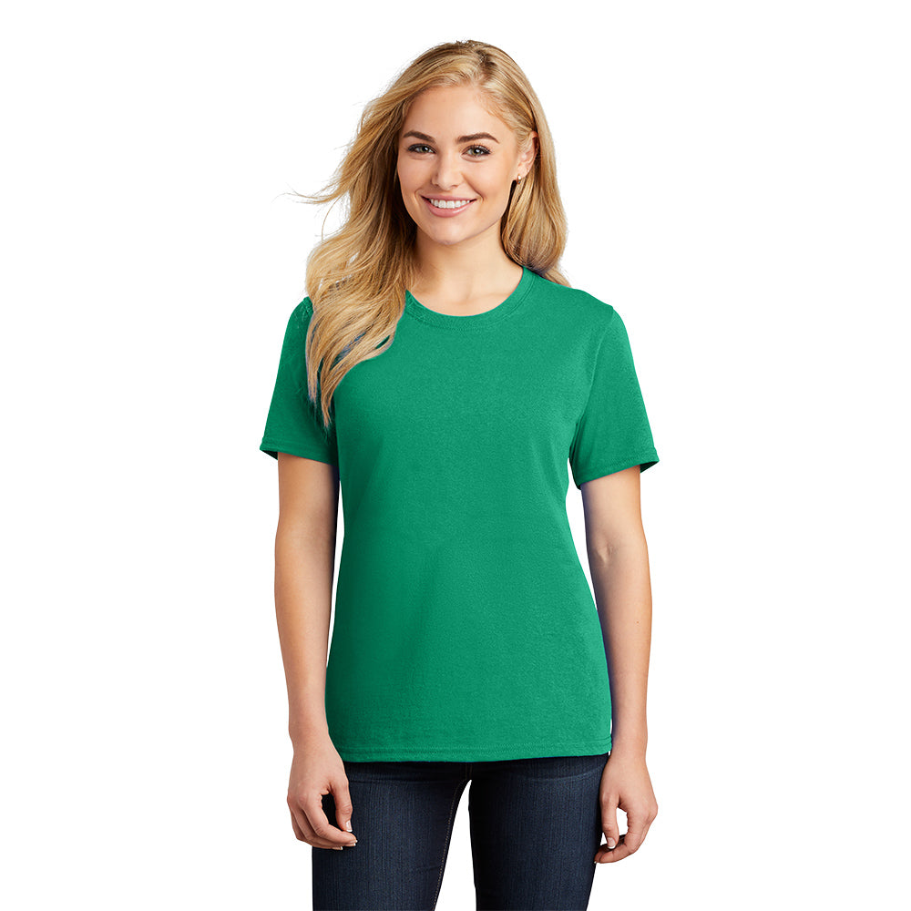 port & company womens cotton t-shirt kelly green