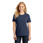 port & company womens cotton t-shirt navy