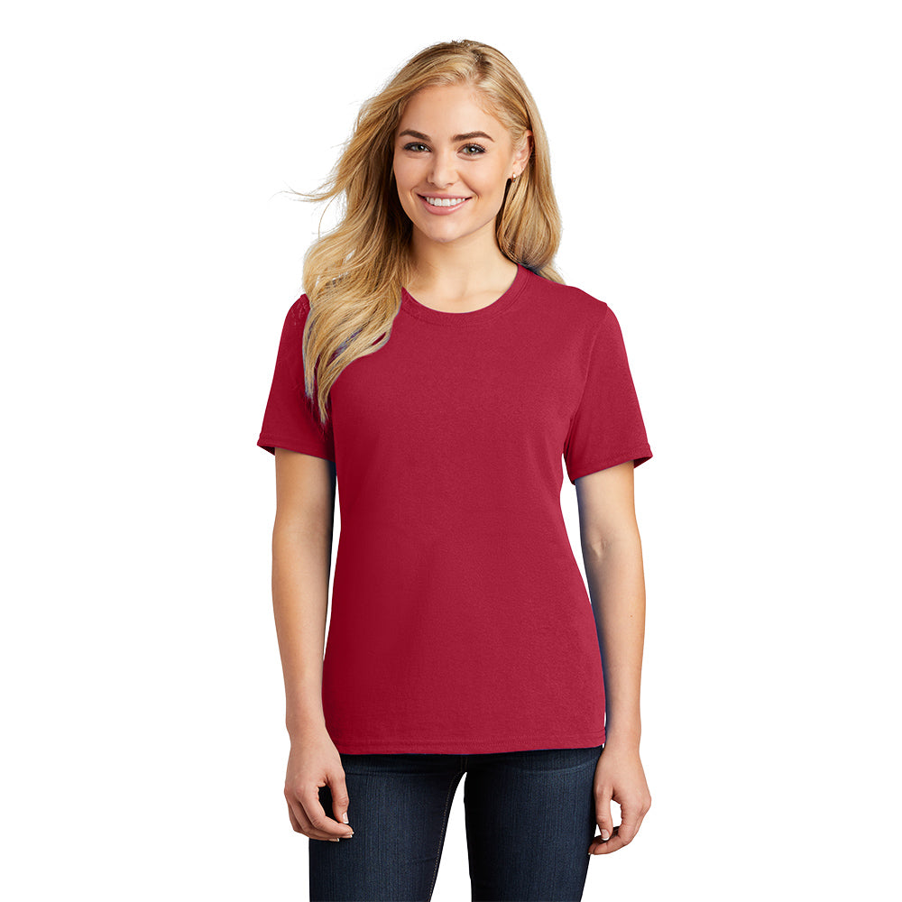 port & company womens cotton t-shirt red