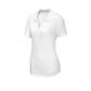 sport-tek womens triblend wicking polo white