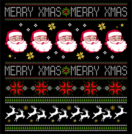 merry christmas sweater style DTG design graphic