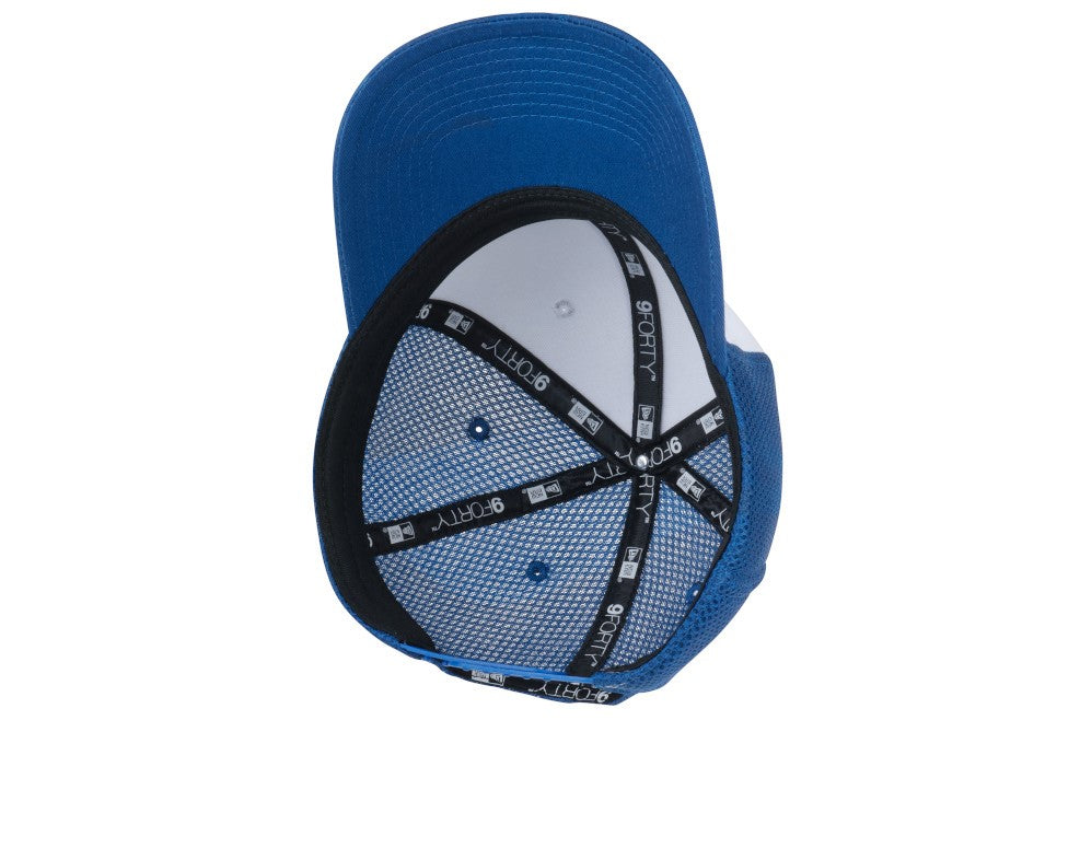 new era snapback mesh cap inside white royal blue