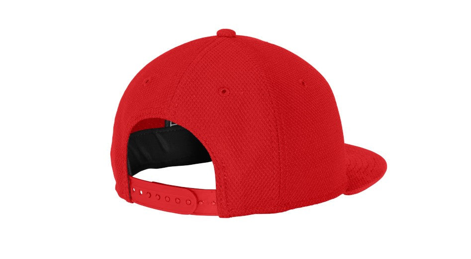 new era youth original flat bill snapback cap back scarlet red
