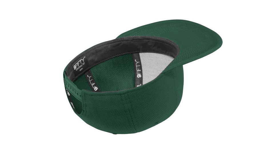 new era original fit diamond era flat bill snapback cap inside dark green