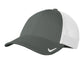 nike swoosh dri-fit mesh back cap anthracite grey white