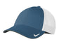 nike swoosh dri-fit mesh back cap navy white