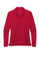 nike womens dri-fit pique long sleeve polo university red