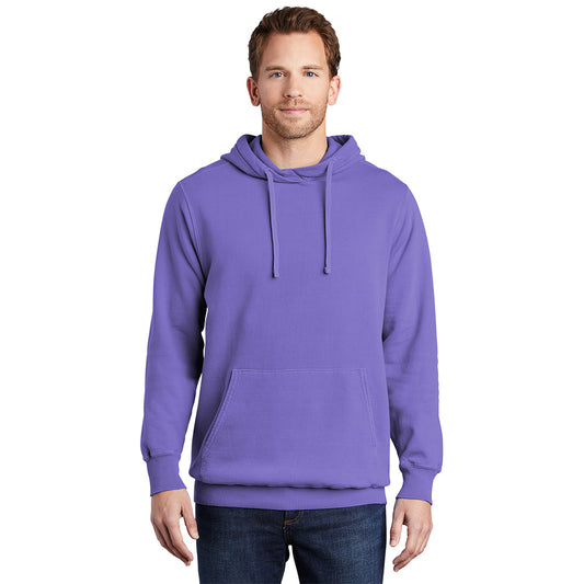 port & company pigment-dyed hooded pullover amethyst purple