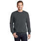 port & company pigment-dyed crewneck sweatshirt coal grey