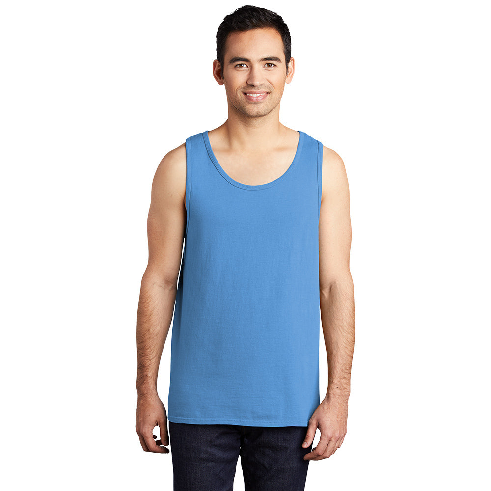 port & company unisex pigment-dyed tank top blue moon