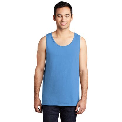 port & company unisex pigment-dyed tank top blue moon