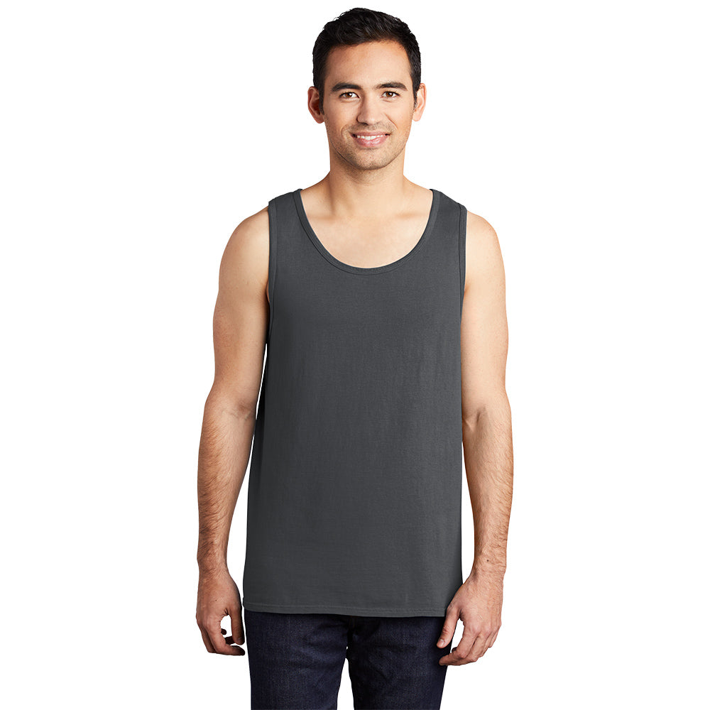 port & company unisex pigment-dyed tank top coal grey