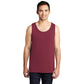 port & company unisex pigment-dyed tank top merlot red