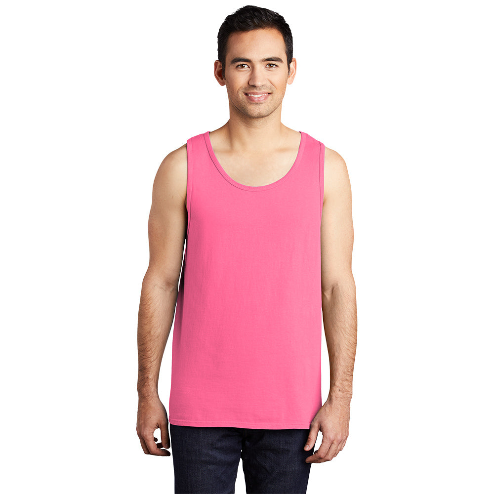 port & company unisex pigment-dyed tank top neon pink
