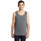 port & company unisex pigment-dyed tank top pewter grey