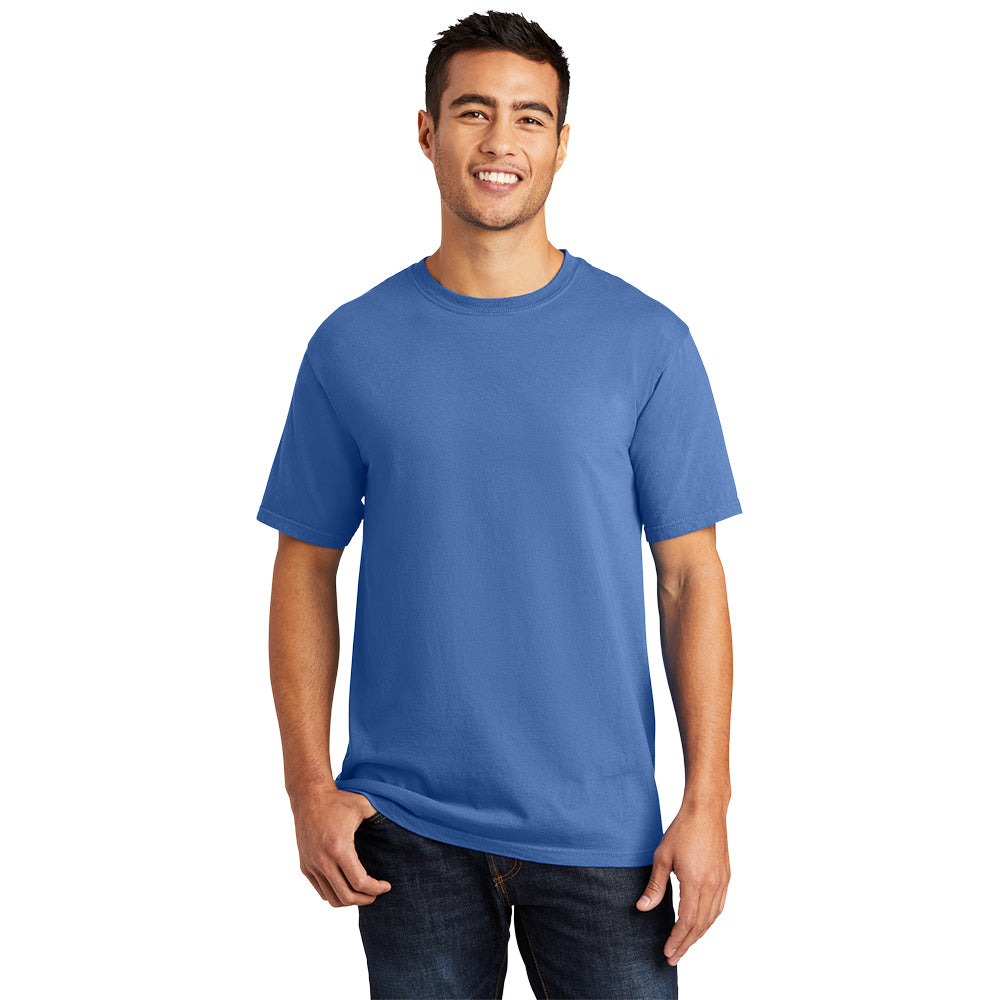 port & company unisex pigment-dyed tee blue moon