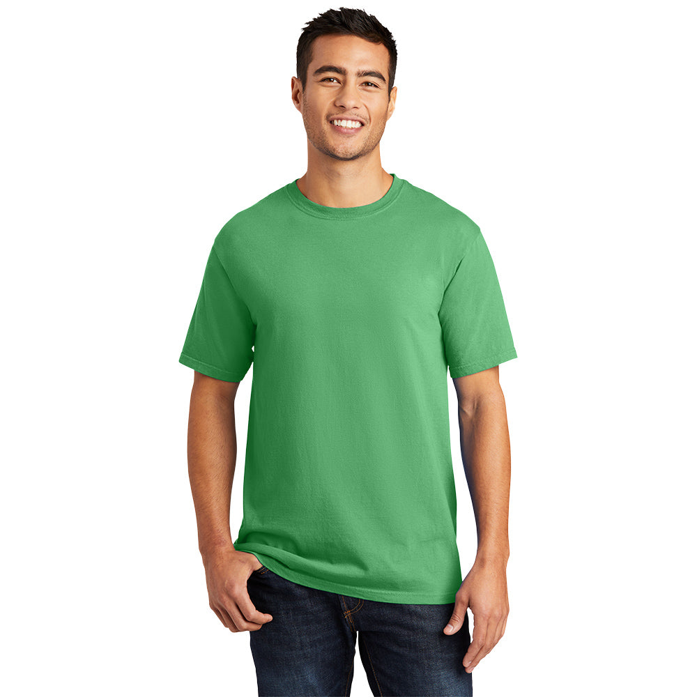 port & company unisex pigment-dyed tee guacamole green