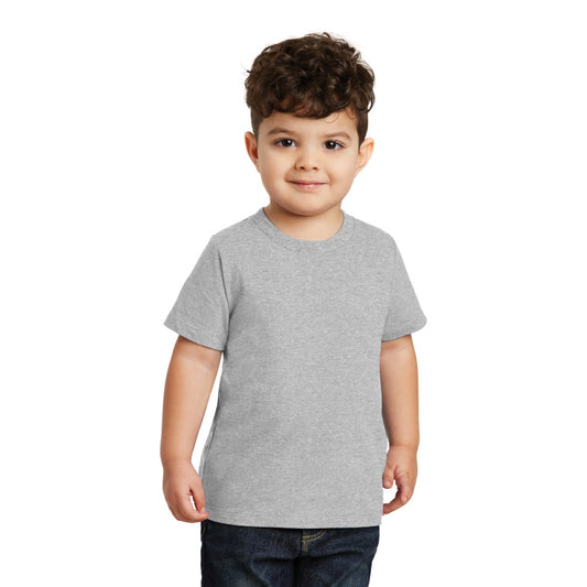 port & company toddler fan favorite ring spun cotton tee athletic heather grey