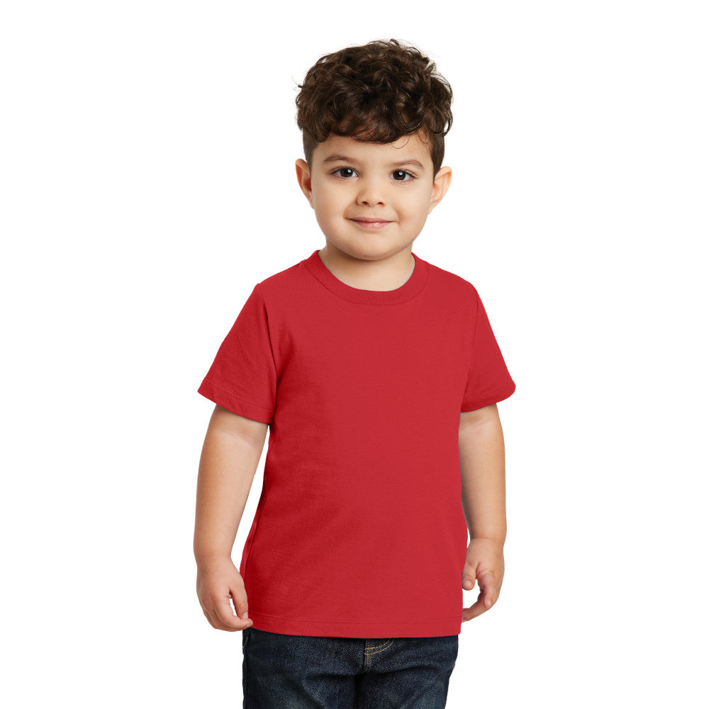 port & company toddler fan favorite ring spun cotton tee bright red