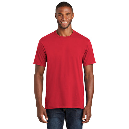 port & company fan favorite ring spun cotton tee athletic red