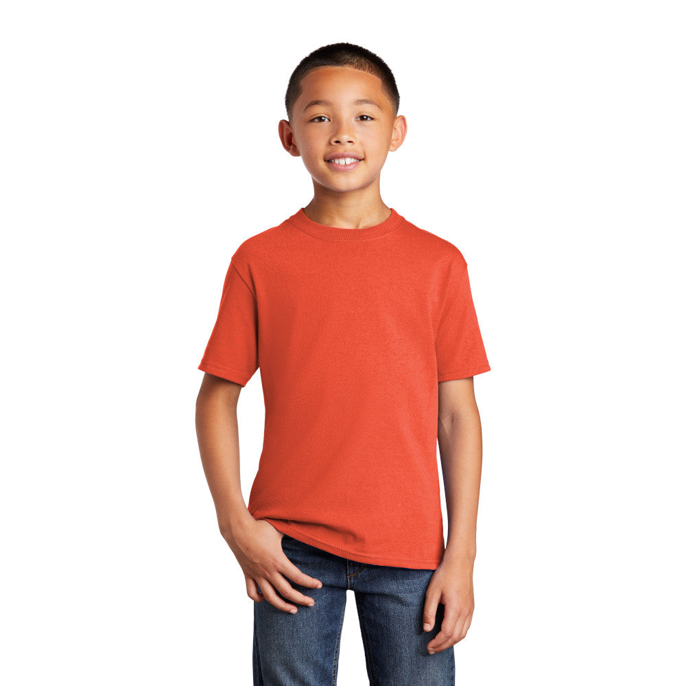 port & company youth core cotton tee orange