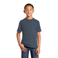 port & company youth core cotton tee steel blue