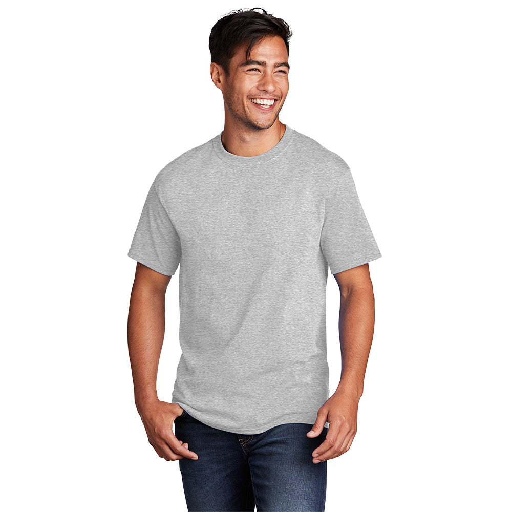 port & company core cotton tee ash grey