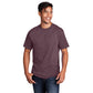 port & company core cotton tee heather athletic maroon