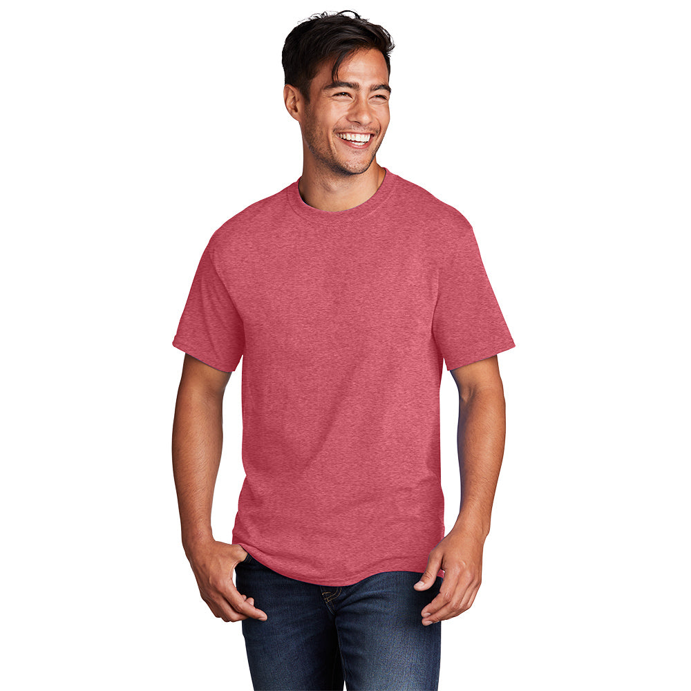 port & company core cotton tee heather red
