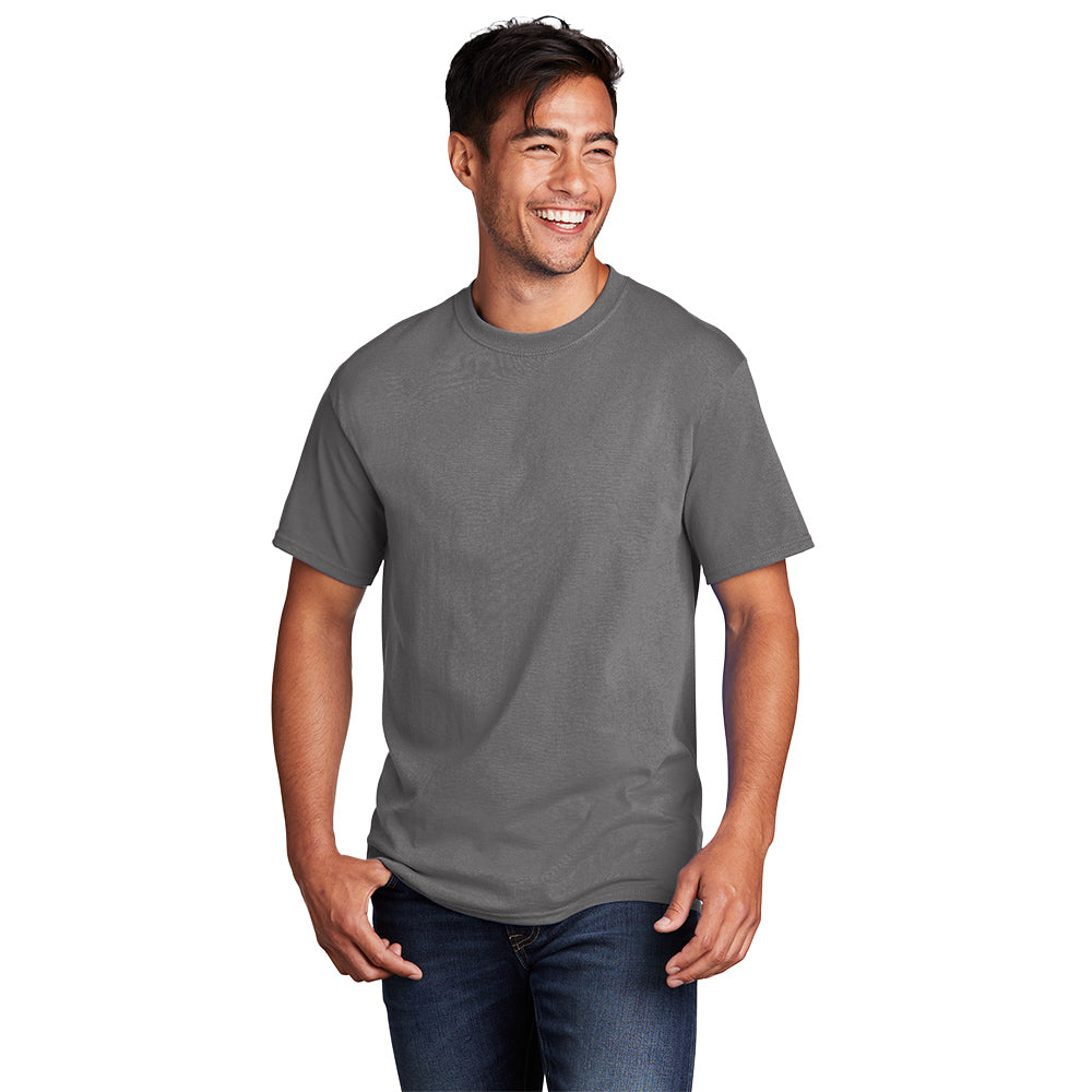 port & company core cotton tee medium grey