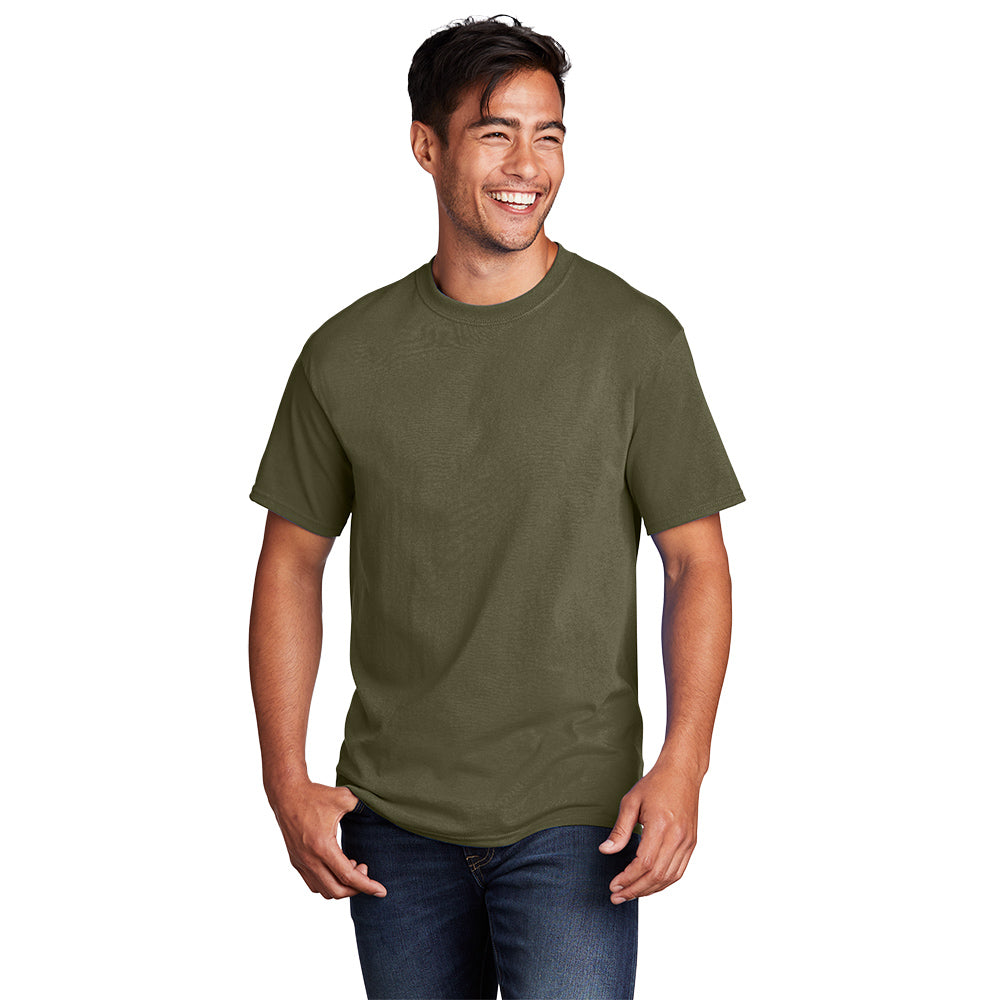 port & company core cotton tee olive drab green