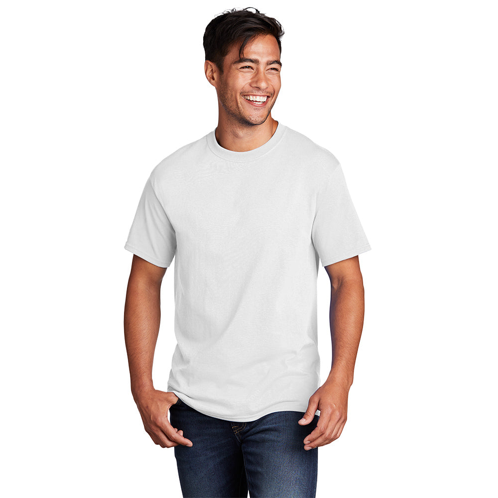 port & company core cotton tee white