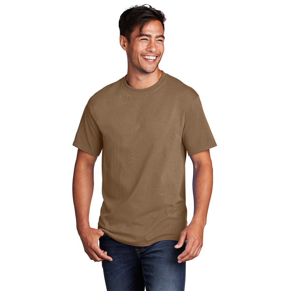 port & company core cotton tee woodland brown