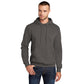 port & company tall core fleece hoodie charcoal grey