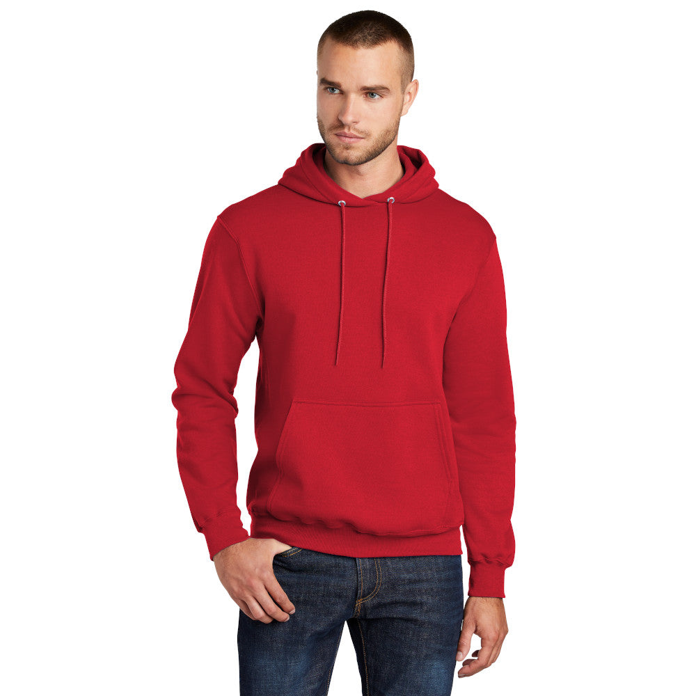 port & company tall core fleece hoodie red