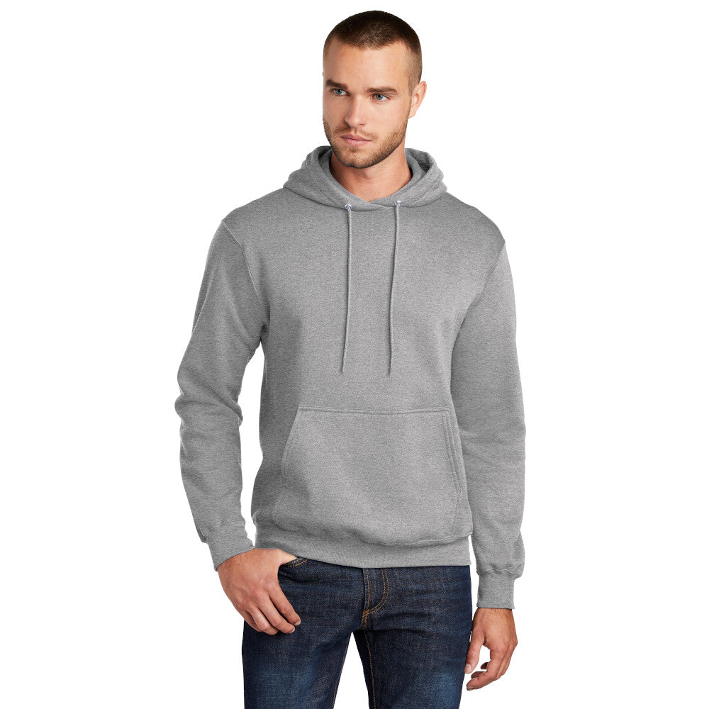 port & company core fleece hoodie athletic heather grey