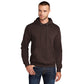 port & company core fleece hoodie dark chocolate brown