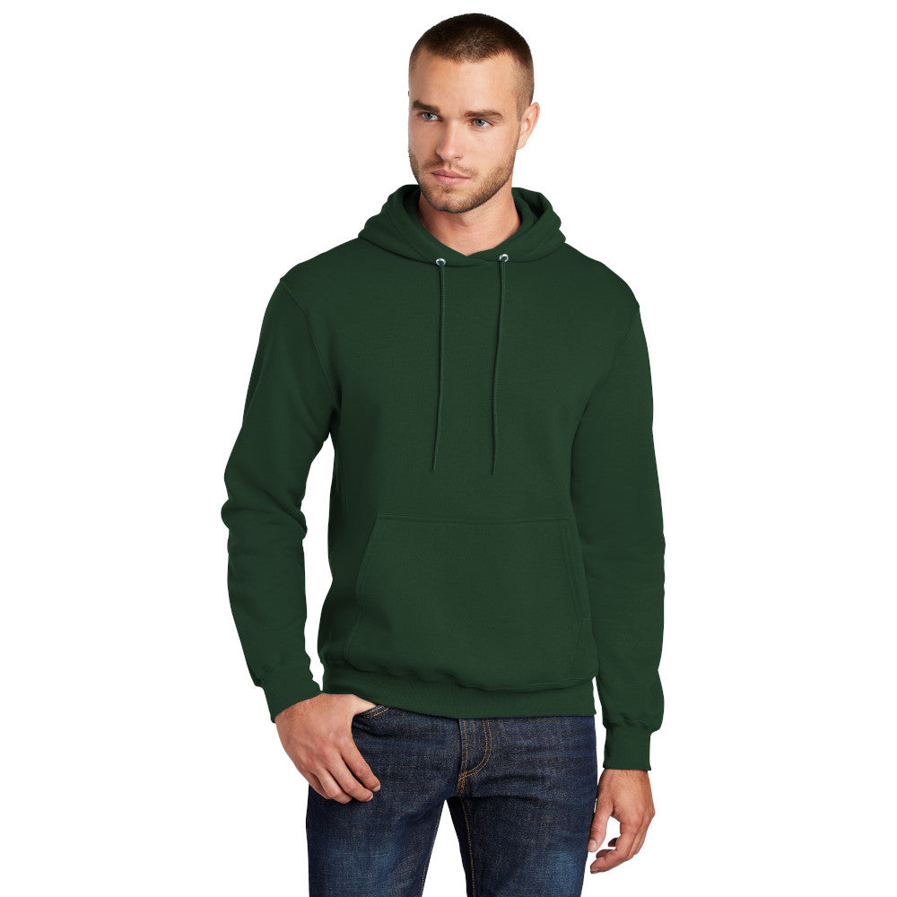 port & company core fleece hoodie dark green