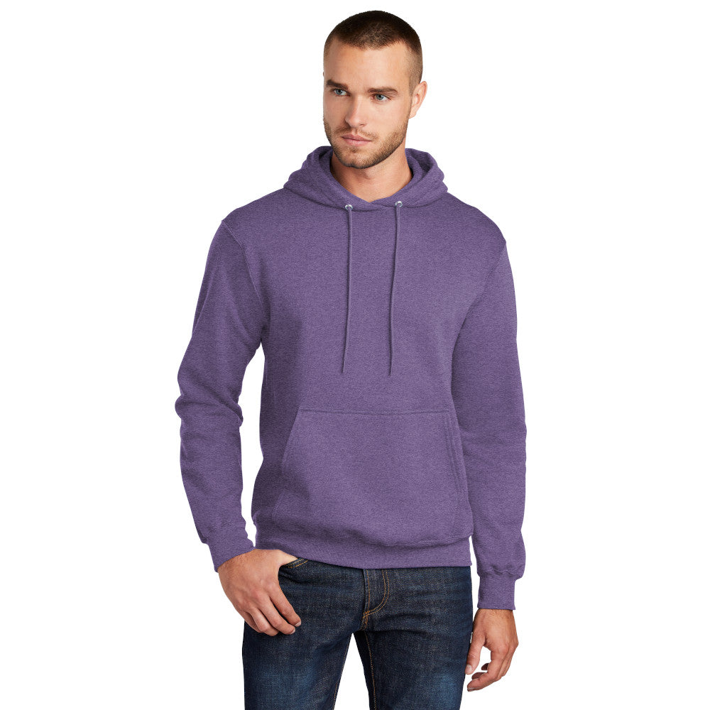 port & company core fleece hoodie heather purple
