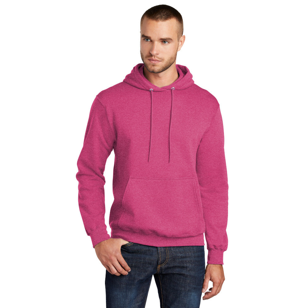 port & company core fleece hoodie heather sangria