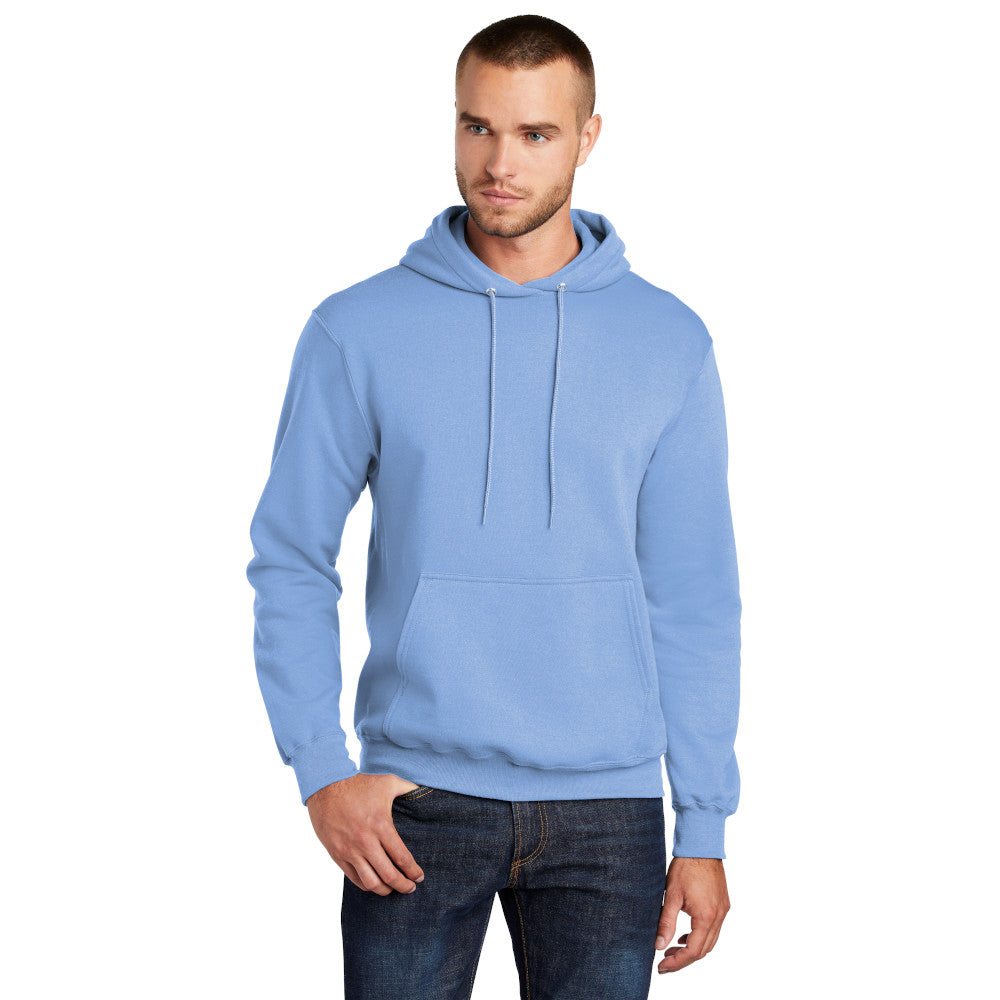port & company core fleece hoodie light blue