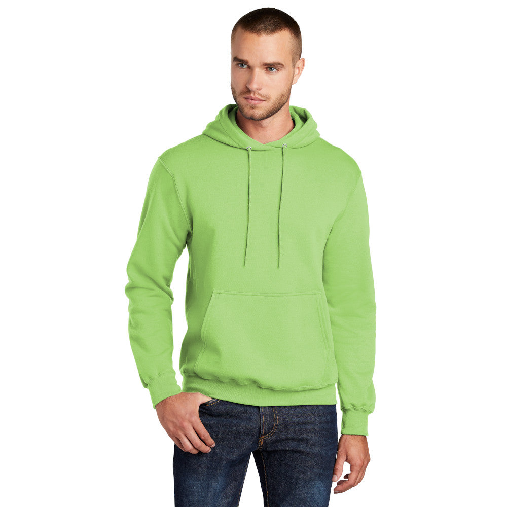 port & company core fleece hoodie lime green