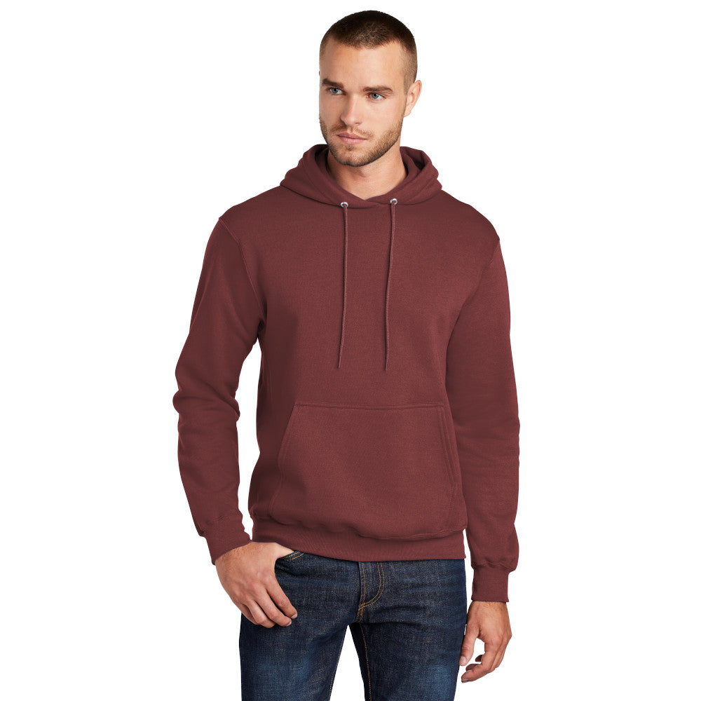 port & company core fleece hoodie maroon