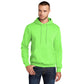 port & company core fleece hoodie neon green