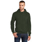 port & company core fleece hoodie olive green