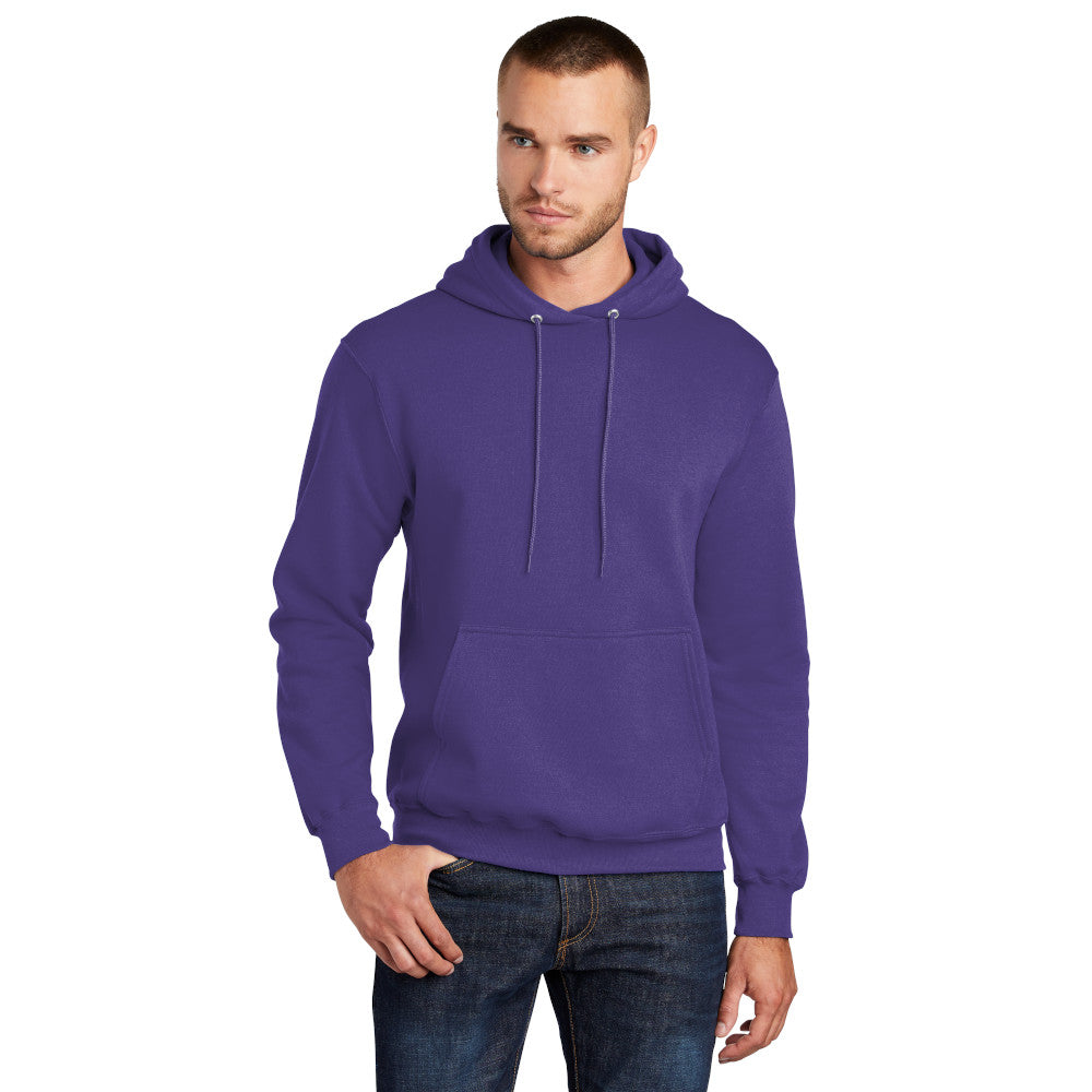 port & company core fleece hoodie purple