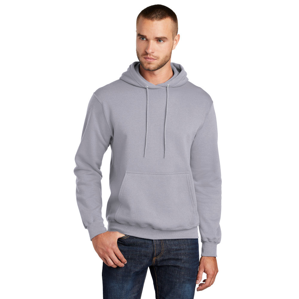 port & company core fleece hoodie silver