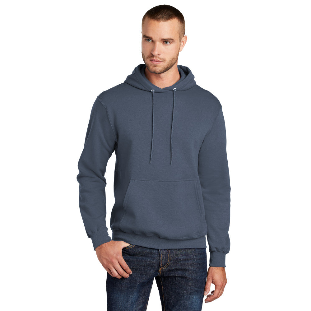 port & company core fleece hoodie steel blue