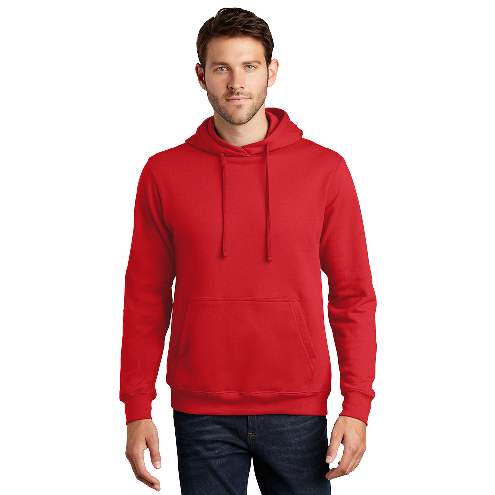 port & company fan favorite ring spun hoodie bright red